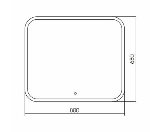 Mirror Silver Mirrors Steve 800x680 mm, touch switch