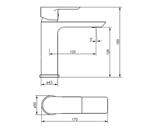 Washbasin mixer Damixa 470210000 Apollo Chrome