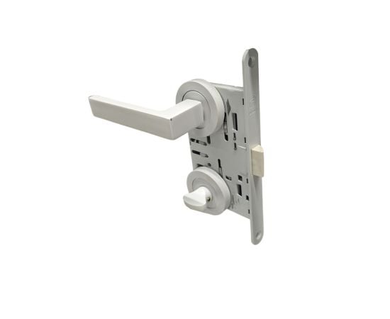 Set handle and lock BT Group 5-002-49 WT 70 mm white