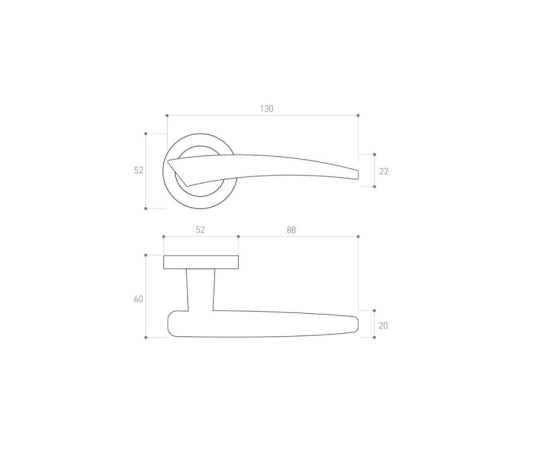 Ручка на розетке Metal-Bud IDEA ZION с завёрткой сантехнической SNOSW