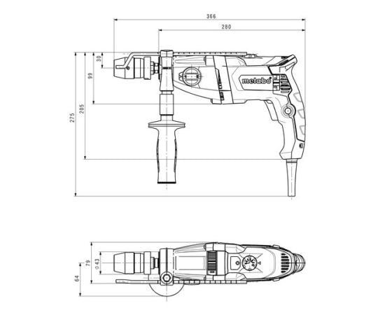 Ударная дрель Metabo SBEV 1300-2 1300W (600785000)