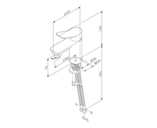 Washbasin faucet AM.PM X-Joy White Matt F85A02133