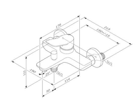 Bath mixer AM.PM X-Joy F85A10000 chrome