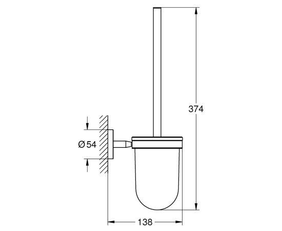 Щетка для унитаза GROHE Bau Cosmopolitan 40463001