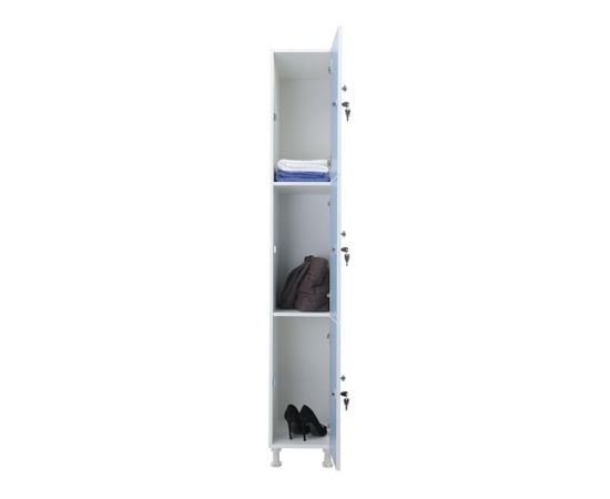 Locker for changing rooms WL 13-30 blue/white 1900x300x500 mm