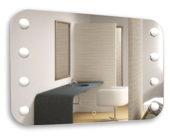 Mirror with backlit Silver Mirrors Tony 80x55 cm