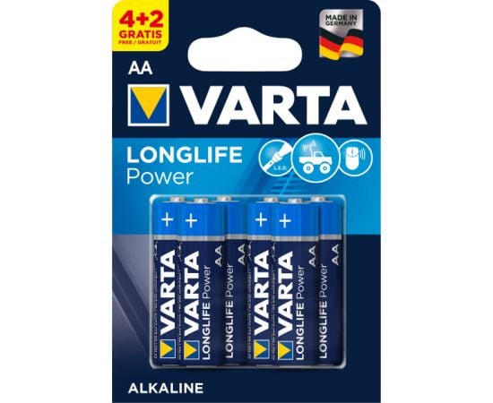 Батарейка Varta Longlife Power Alkaline AA 4+2 шт