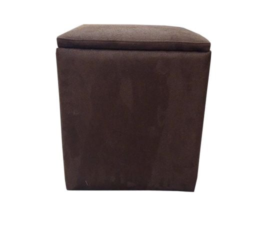 Alcantara pouffe brown 34/34/40