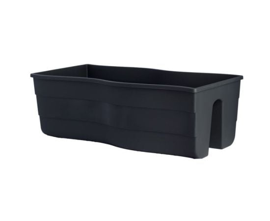 Plastic flower pot FORM PLASTIC Wave railing pot 2489-014 Ø60 anthracite