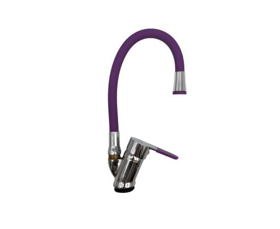 Kitchen faucet LUX 312-335 purple with silicone spout