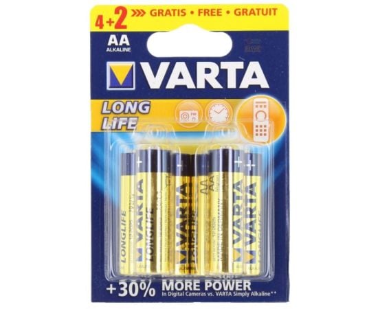 Батарейка VARTA Alkaline Longlife AA 4+2 шт