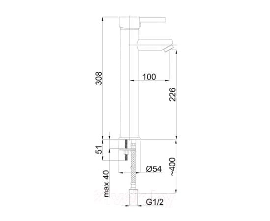 Faucet for washbasin Rubineta Modena-18/D