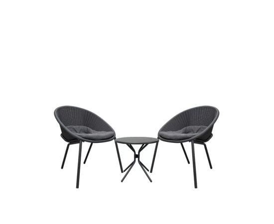 Garden furniture set table 50x46 cm 2 chairs 69x80 cm