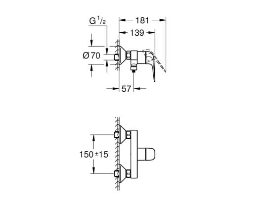 Shower mixer Grohe 24333001