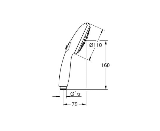 Душевая лейка Grohe VITALIO START /110 (2 режима) 27947002