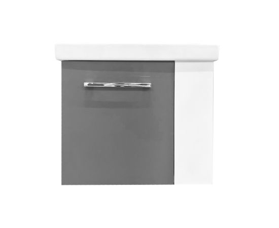 Hanging cabinet with washbasin Denko Step 50 white/anthracite gray