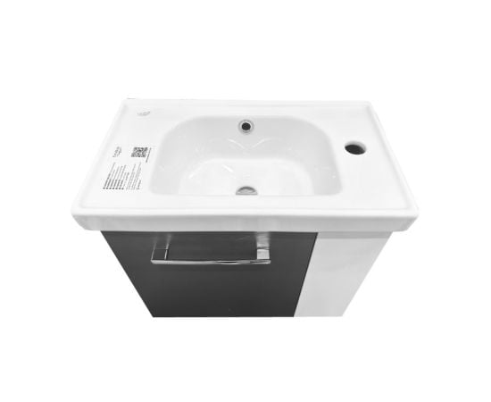 Hanging cabinet with washbasin Denko Step 50 white/anthracite gray