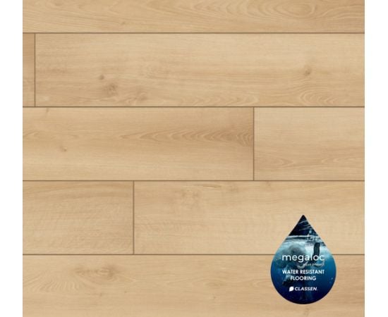 Laminate water resistant Classen Story Aqua Protect 55234 oak 1285x192x12 mm. AC5/33