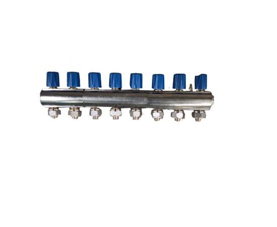 Manifold with valve ECA 8-Blue