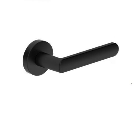 Door handle rossete Metal-Bud LUNA R ZLUOCZ with protective lid SZOCZY black