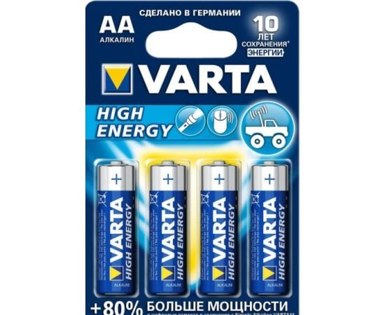 Батареика VARTA Alkaline High Energy AA 1.5 V 4 шт