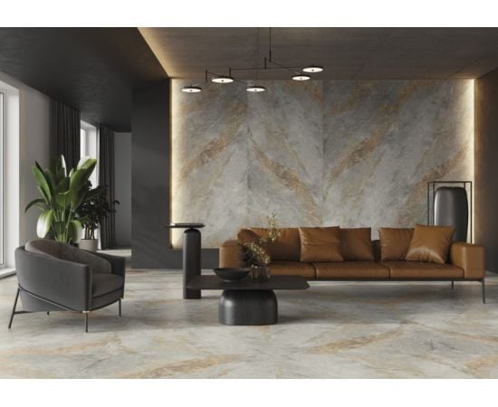 Porcelain tile Cerrad GRES AURIC LIGHT GREY RECT. 1197x597x8