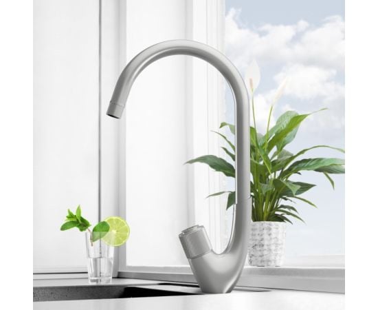 Kitchen faucet Rubineta Swan-33 ST Inox  with controller