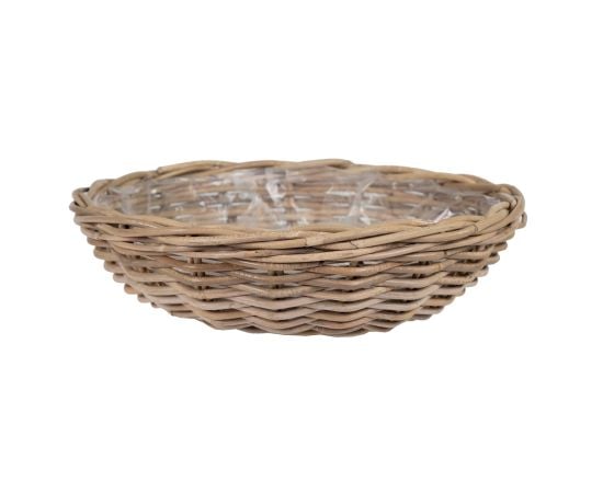 Wicker pot Mega Collections Lana Plate -F- Natural D41H12