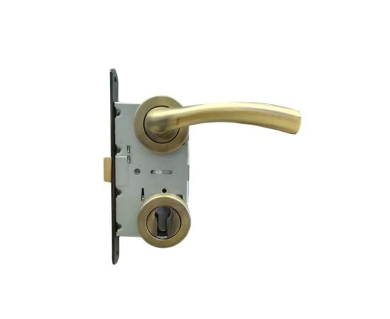 Set handle and lock BT Group KUGU AGB 70 mm. bronze