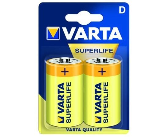 Батареика солевая VARTA Superlife D 1.5V 2 шт