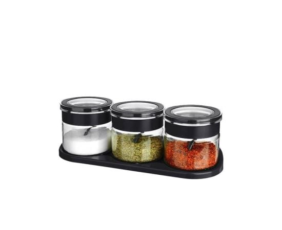 Jar with plastic spoon TITIZ 3pcs KC-318 28390