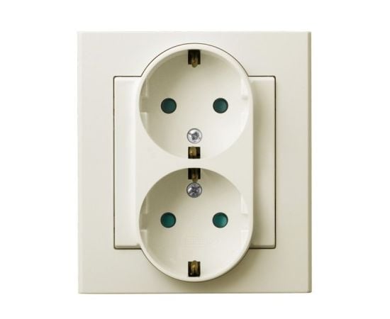 Power socket grounded Ospel Sonata GP-2RSP/27 2 sectional beige