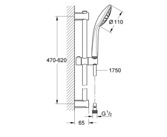 Душевая система Grohe VITALIO JOY 110 Mono 600/ 27322000