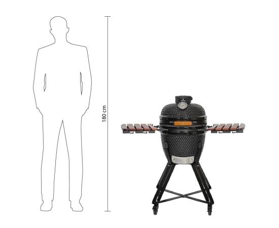 Ceramic grill Berllong Kamado BBQ K-0138-18