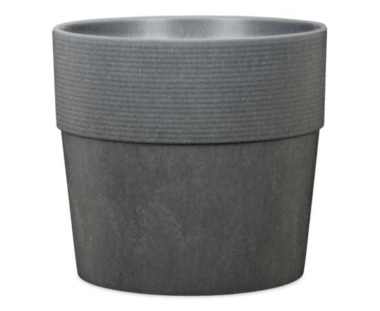 Pot plastic outdoor Scheurich 266/30 GROOVE+ CARBON