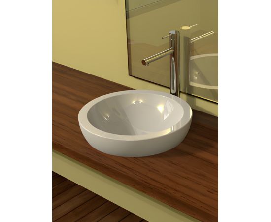 Built-in washbasin Valadares ''Palm white'' D40 cm