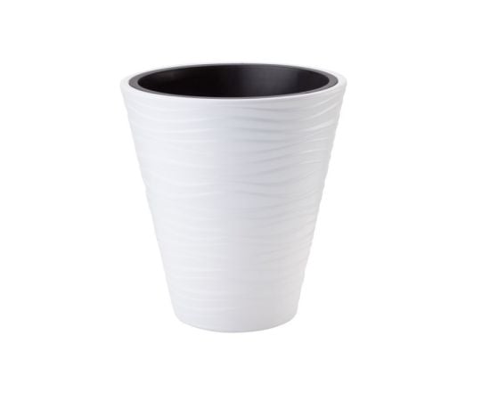 Plastic flower pot FORM PLASTIC Sahara Dunes round 2720-011 Ø30 white