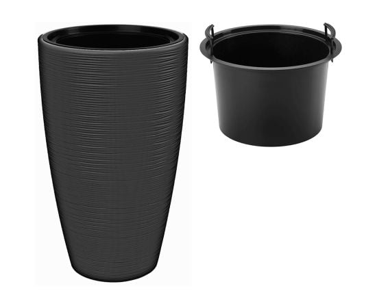 Flower pot FORM-PLASTIC Gobi Slim 30 anthracite