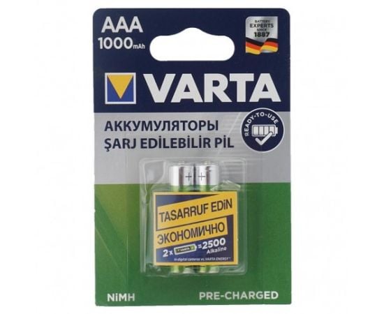 Rechargeable battery Varta AAA 1000mAh NiMH 2 pcs