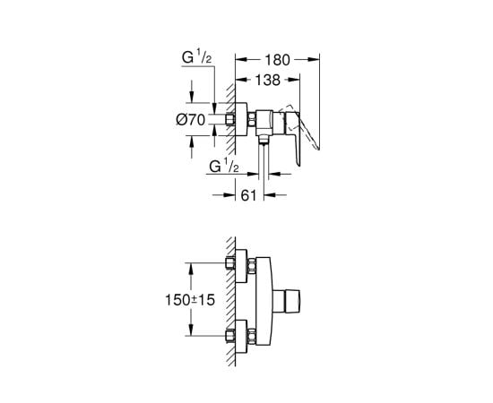 Shower mixer Grohe 322792432 Start Black Matt