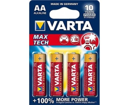 Батареика VARTA Alkaline Max Tech AA 1.5 V 4 шт