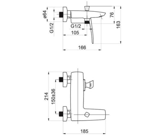 Bathroom mixer RUBINETA Aero-10 (540030)