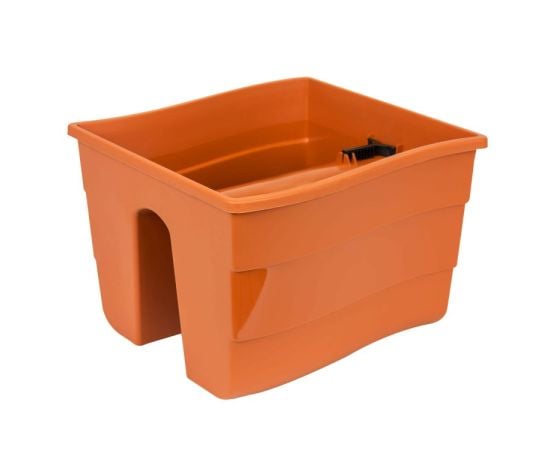 Plastic flower pot FORM PLASTIC Wave railing pot 2488-010 Ø30 terracotta