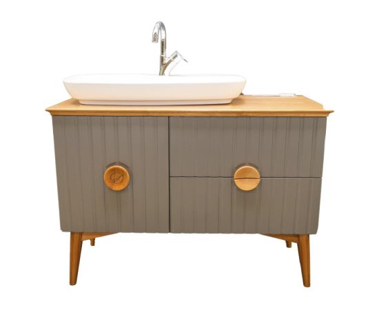 Cabinet with washbasin stand Moskova 100 Albatros Grey'