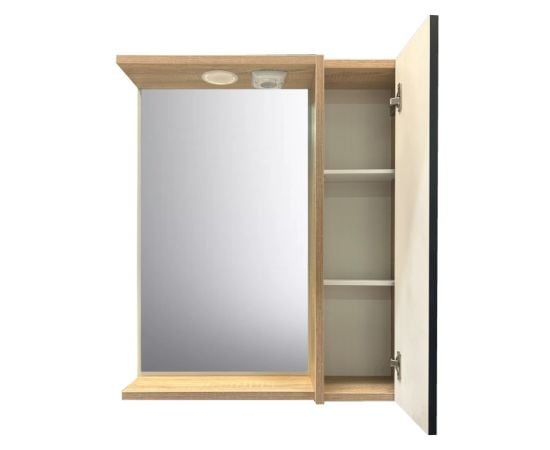 Cabinet with mirror Denko Mostar 70 Anthracite Grey/Sonoma LED