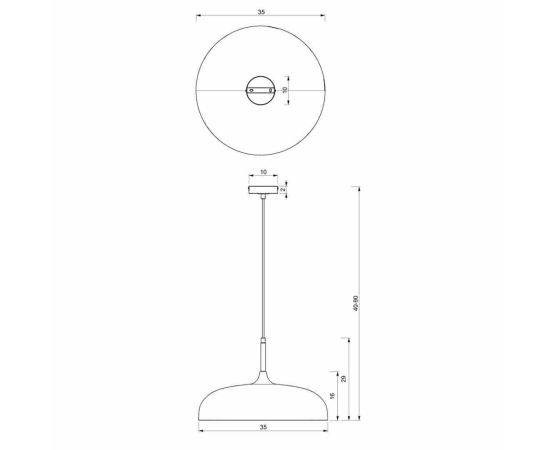 საკიდი Milagro MLP8031 LINCOLN 1 E27 Ø35cm თეთრი ოქროსფერი