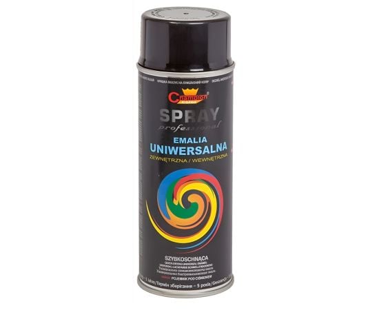 Universal spray varnish CHAMPION black gloss 9017 400 ml