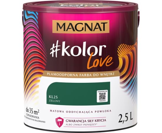 Interior paint Magnat Kolor Love 2.5 l KL25 green