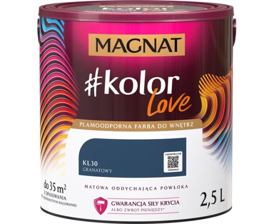 საღებავი ინტერიერის Magnat Kolor Love 2.5 ლ KL30 მუქი ლურჯი