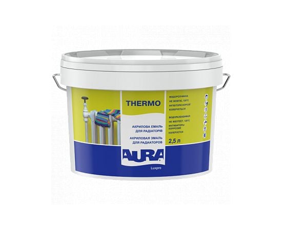 Enamel for radiators Eskaro Aura luxpro thermo white glossy 2,5 l